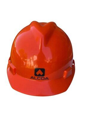 Alcoa Orange Hard Hat MSA Medium Safety Helmet V Gard